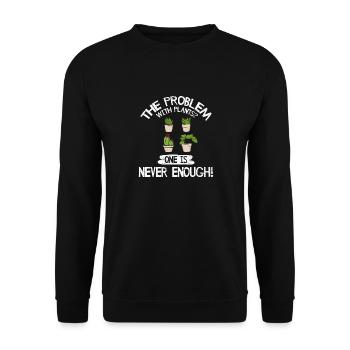 Drôle d’amoureux des plantes On n’est jamais assez succulent pl - Sweat-shirt Unisexe - noir - Devant - Alina (178cm) & Michal (187cm)