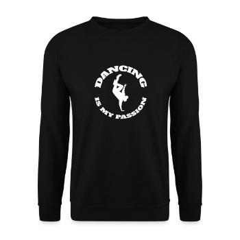 Breakdance Geschenk Tanzen Tanzsport Tänzer - Unisex Pullover - Schwarz - Vorne - Alina (178cm) & Michal (187cm)