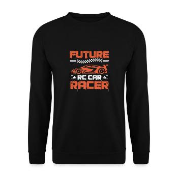 Future Rc car racer - Unisex Pullover - Schwarz - Vorne - Alina (178cm) & Michal (187cm)