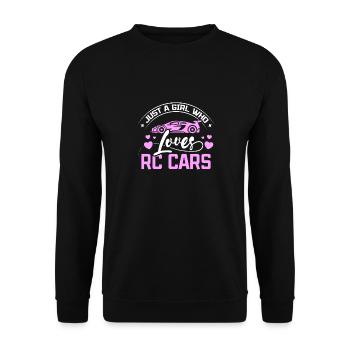 Une fille qui aime les voitures Rc - Sweat-shirt Unisexe - noir - Devant - Alina (178cm) & Michal (187cm)