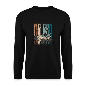 Rétro Vintage Rc voiture de course - Sweat-shirt Unisexe - noir - Devant - Alina (178cm) & Michal (187cm)