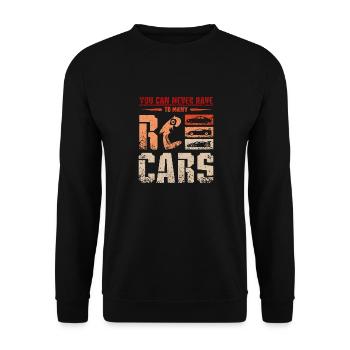 You can never have to many Rc cars - Unisex Pullover - Schwarz - Vorne - Alina (178cm) & Michal (187cm)