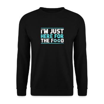 I'm Just Here For The Food Kreuzfahrt - Unisex Pullover - Schwarz - Vorne - Alina (178cm) & Michal (187cm)