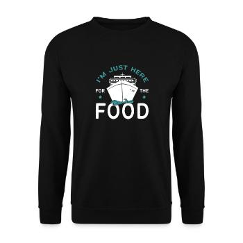 Je suis juste ici pour la croisière gastronomique - Sweat-shirt Unisexe - noir - Devant - Alina (178cm) & Michal (187cm)