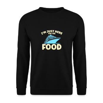 Je suis juste ici pour la croisière gastronomique - Sweat-shirt Unisexe - noir - Devant - Alina (178cm) & Michal (187cm)