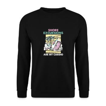 Shore Excursions Are My Cardio Cruise - Unisex Sweatshirt - black - Front - Alina (178cm) & Michal (187cm)