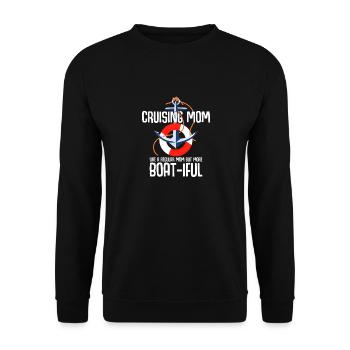 Kreuzfahrt Mom like A Normal Mom But Boat-iful - Unisex Pullover - Schwarz - Vorne - Alina (178cm) & Michal (187cm)