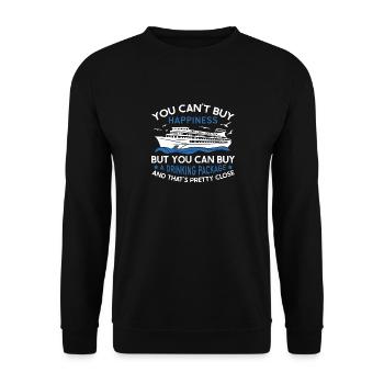 You Cant Buy Happiness But A Drinking Package - Unisex Sweatshirt - black - Front - Alina (178cm) & Michal (187cm)