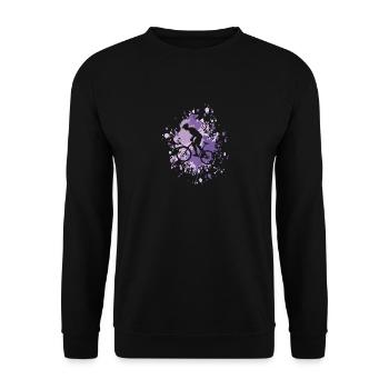 Vélo Passion Color Splash - Sweat-shirt Unisexe - noir - Devant - Alina (178cm) & Michal (187cm)