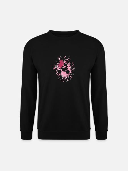 Motocross Biker Color Splash - Unisex Pullover - Schwarz