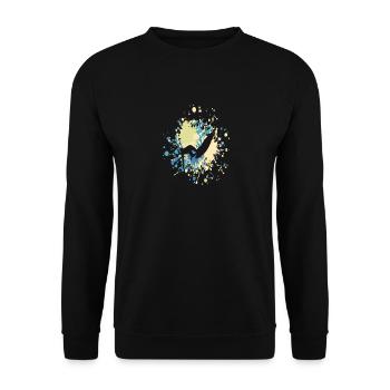 Surfer sur la grande éclaboussure de couleur - Sweat-shirt Unisexe - noir - Devant - Alina (178cm) & Michal (187cm)
