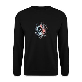 Vélo Mountain Color Splash - Sweat-shirt Unisexe - noir - Devant - Alina (178cm) & Michal (187cm)