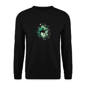 Horst Riding Color Splash - Unisex Sweatshirt - black - Front - Alina (178cm) & Michal (187cm)