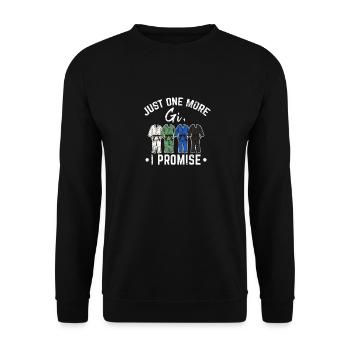 Just One More Gi Brazilian Jiu Jitsu BJJ JiuJitsu - Unisex Sweatshirt - black - Front - Alina (178cm) & Michal (187cm)