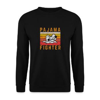 Pajama Fighter Brazilian Jiu Jitsu BJJ JiuJitsu Ji - Unisex Sweatshirt - black - Front - Alina (178cm) & Michal (187cm)