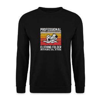 Professional Clothing Folder BJJ JuJitsu Brazilian - Unisex Sweatshirt - black - Front - Alina (178cm) & Michal (187cm)