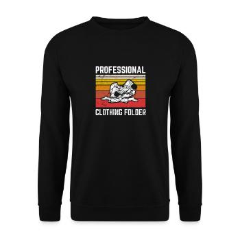 Professional Clothing Folder BJJ JuJitsu Brazilian - Unisex Sweatshirt - black - Front - Alina (178cm) & Michal (187cm)