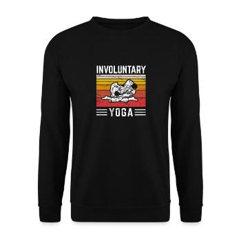 Yoga Involontaire Jiu JItsu Brésilien BJJ JiuJitsu - Sweat-shirt Unisexe - noir - Devant - Alina (178cm) & Michal (187cm)