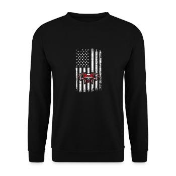 Drôle de pilote de drone drapeau américain volant drôle RC Qu - Sweat-shirt Unisexe - noir - Devant - Alina (178cm) & Michal (187cm)