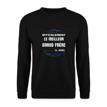 Le Meilleur Grand Frère Cadeau Scifi Futuriste - Unisex Sweatshirt - black - Front - Alina (178cm) & Michal (187cm)