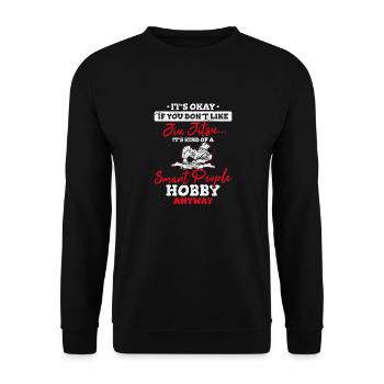 Jiu Jitsu C’est une sorte de ASmart People Hobby BJJ Jiu - Sweat-shirt Unisexe - noir - Devant - Alina (178cm) & Michal (187cm)