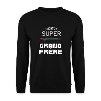 Bientôt Grand Frère Futur Frère Naissance Bèbè - Unisex Sweatshirt - black - Front - Alina (178cm) & Michal (187cm)