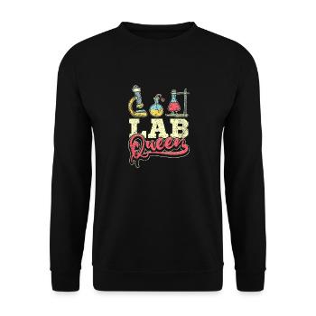 Reine de laboratoire - Sweat-shirt Unisexe - noir - Devant - Alina (178cm) & Michal (187cm)