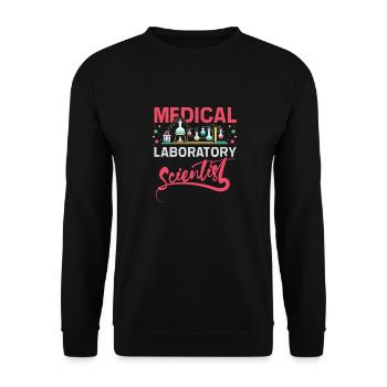 Sientiste de laboratoire médical - Sweat-shirt Unisexe - noir - Devant - Alina (178cm) & Michal (187cm)