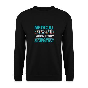 Scientifique de laboratoire médical - Sweat-shirt Unisexe - noir - Devant - Alina (178cm) & Michal (187cm)