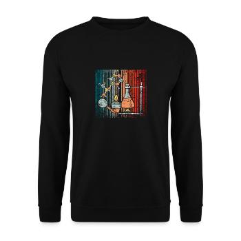 Technologue de laboratoire Retro Vintage - Sweat-shirt Unisexe - noir - Devant - Alina (178cm) & Michal (187cm)