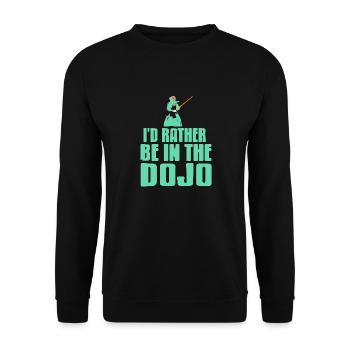 I'd Rather Be In The Dojo Awesome Aikido Tea - Unisex Sweatshirt - black - Front - Alina (178cm) & Michal (187cm)
