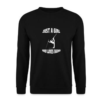 Skieuse Fille Sports d’hiver SkiIng Femme - Sweat-shirt Unisexe - noir - Devant - Alina (178cm) & Michal (187cm)