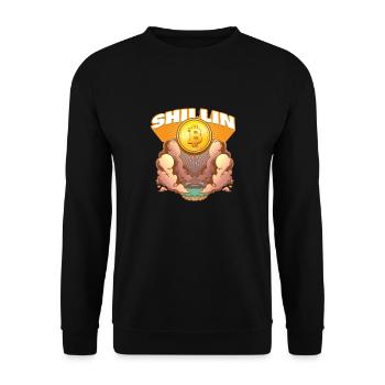 Lustiges Bitcoin und Kryptowährung Investor HODL - Unisex Pullover - Schwarz - Vorne - Alina (178cm) & Michal (187cm)