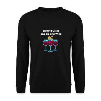 Lustiges Bitcoin und Kryptowährung Investor HODL - Unisex Pullover - Schwarz - Vorne - Alina (178cm) & Michal (187cm)