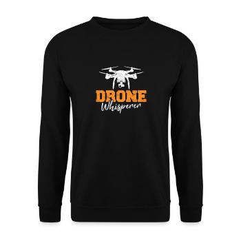 Drone Whisperer Funny Drone Pilot Flying Funny RC - Unisex Sweatshirt - black - Front - Alina (178cm) & Michal (187cm)