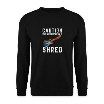 La prudence peut déchiqueter spontanément la guitare électrique Pl - Sweat-shirt Unisexe - noir - Devant - Alina (178cm) & Michal (187cm)