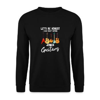 Soyons honnêtes Drôle guitariste guitariste sur le thème - Sweat-shirt Unisexe - noir - Devant - Alina (178cm) & Michal (187cm)
