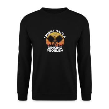 Dinking Problem Paddleball Pickleball pour joueur - Sweat-shirt Unisexe - noir - Devant - Alina (178cm) & Michal (187cm)