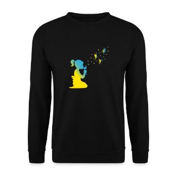 Pissenlit Fille Ukraine Liberté Drapeau ukrainien - Sweat-shirt Unisexe - noir - Devant - Alina (178cm) & Michal (187cm)
