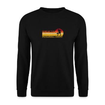 Funny Pickleball Paddle Pickleball King Dink Retro - Unisex Sweatshirt - black - Front - Alina (178cm) & Michal (187cm)