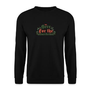 Here to the Sauerkraut Beer Food Fest Bayern Bayern - Unisex Sweatshirt - black - Front - Alina (178cm) & Michal (187cm)