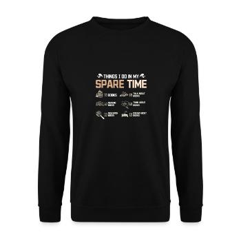Ce que je fais dans ma lecture de tieme de rechange - Sweat-shirt Unisexe - noir - Devant - Alina (178cm) & Michal (187cm)