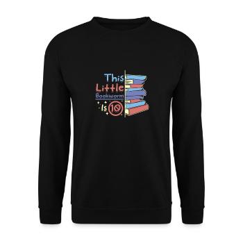 Ce petit rat de bibliothèque a 10 ans - Sweat-shirt Unisexe - noir - Devant - Alina (178cm) & Michal (187cm)