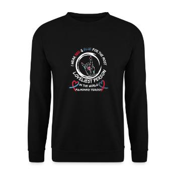 Lungenfibrose ILD Warriors Bewusstsein - Unisex Pullover - Schwarz - Vorne - Alina (178cm) & Michal (187cm)