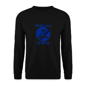 Trampolin Legend Lustiges Zitat Hobby Trampolin - Unisex Pullover - Schwarz - Vorne - Alina (178cm) & Michal (187cm)