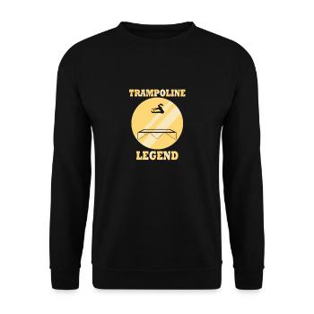Trampoline Legend Bouncing Hobby Jumping - Unisex Sweatshirt - black - Front - Alina (178cm) & Michal (187cm)