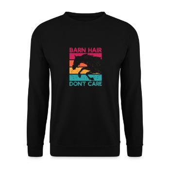 Cher Cavalier Cavalier Ferme Grange Cheveux - Sweat-shirt Unisexe - noir - Devant - Alina (178cm) & Michal (187cm)