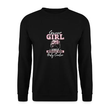 Cute Gamer Girl Like A Normal Girl Only Cooler Gam - Unisex Sweatshirt - black - Front - Alina (178cm) & Michal (187cm)