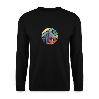 Amateurs d’équitation Équitation Équitation Amateurs d’animaux Chevaux - Sweat-shirt Unisexe - noir - Devant - Alina (178cm) & Michal (187cm)