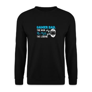 Gamer Dad. The Man The Myth The Legend. Video Gami - Unisex Sweatshirt - black - Front - Alina (178cm) & Michal (187cm)